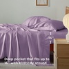 image:imageBedsure Queen Sheet Set Rayon Derived from Bamboo Cooling Sheets PureWoven Breathable amp Soft Deep Pocket Up to 16 Inches Hotel Luxury Silky Bedding for Hot Sleepers Coffee13  Lilac
