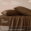 image:imageBedsure Queen Sheet Set Rayon Derived from Bamboo Cooling Sheets PureWoven Breathable amp Soft Deep Pocket Up to 16 Inches Hotel Luxury Silky Bedding for Hot Sleepers Coffee20  Brown
