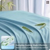 image:imageBedsure Queen Sheet Set Rayon Derived from Bamboo Cooling Sheets PureWoven Breathable amp Soft Deep Pocket Up to 16 Inches Hotel Luxury Silky Bedding for Hot Sleepers Coffee08  Aqua