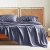 image:imageBedsure Queen Sheet Set Rayon Derived from Bamboo Cooling Sheets PureWoven Breathable amp Soft Deep Pocket Up to 16 Inches Hotel Luxury Silky Bedding for Hot Sleepers Coffee01  Dark Grey