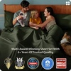 image:imageBedsure Queen Sheet Set Rayon Derived from Bamboo Cooling Sheets PureWoven Breathable amp Soft Deep Pocket Up to 16 Inches Hotel Luxury Silky Bedding for Hot Sleepers Coffee22  Olive Green