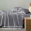 image:imageBedsure Queen Sheet Set Rayon Derived from Bamboo Cooling Sheets PureWoven Breathable amp Soft Deep Pocket Up to 16 Inches Hotel Luxury Silky Bedding for Hot Sleepers Coffee04  Silver Grey
