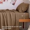 image:imageBedsure Queen Sheet Set Rayon Derived from Bamboo Cooling Sheets PureWoven Breathable amp Soft Deep Pocket Up to 16 Inches Hotel Luxury Silky Bedding for Hot Sleepers Coffee28  Coffee