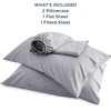 image:imageBedsure Queen Sheet Set Rayon Derived from Bamboo Cooling Sheets PureWoven Breathable amp Soft Deep Pocket Up to 16 Inches Hotel Luxury Silky Bedding for Hot Sleepers Coffee04  Silver Grey