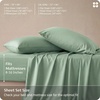 image:imageBedsure Queen Sheet Set Rayon Derived from Bamboo Cooling Sheets PureWoven Breathable amp Soft Deep Pocket Up to 16 Inches Hotel Luxury Silky Bedding for Hot Sleepers Coffee10  Sage Green