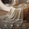 image:imageBedsure Queen Sheet Set Rayon Derived from Bamboo Cooling Sheets PureWoven Breathable amp Soft Deep Pocket Up to 16 Inches Hotel Luxury Silky Bedding for Hot Sleepers Coffee03  Beige