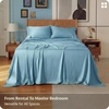 image:imageBedsure Queen Sheet Set Rayon Derived from Bamboo Cooling Sheets PureWoven Breathable amp Soft Deep Pocket Up to 16 Inches Hotel Luxury Silky Bedding for Hot Sleepers Coffee08  Aqua