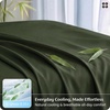 image:imageBedsure Queen Sheet Set Rayon Derived from Bamboo Cooling Sheets PureWoven Breathable amp Soft Deep Pocket Up to 16 Inches Hotel Luxury Silky Bedding for Hot Sleepers Coffee22  Olive Green