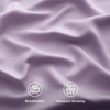 image:imageBedsure Queen Sheet Set Rayon Derived from Bamboo Cooling Sheets PureWoven Breathable amp Soft Deep Pocket Up to 16 Inches Hotel Luxury Silky Bedding for Hot Sleepers Coffee13  Lilac