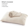image:imageBedsure Queen Sheet Set Rayon Derived from Bamboo Cooling Sheets PureWoven Breathable amp Soft Deep Pocket Up to 16 Inches Hotel Luxury Silky Bedding for Hot Sleepers Coffee12  Light Beige