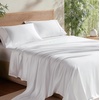 image:imageBedsure Queen Sheet Set Rayon Derived from Bamboo Cooling Sheets PureWoven Breathable amp Soft Deep Pocket Up to 16 Inches Hotel Luxury Silky Bedding for Hot Sleepers Coffee02  White