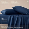 image:imageBedsure Queen Sheet Set Rayon Derived from Bamboo Cooling Sheets PureWoven Breathable amp Soft Deep Pocket Up to 16 Inches Hotel Luxury Silky Bedding for Hot Sleepers Coffee07  Navy