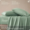 image:imageBedsure Queen Sheet Set Rayon Derived from Bamboo Cooling Sheets PureWoven Breathable amp Soft Deep Pocket Up to 16 Inches Hotel Luxury Silky Bedding for Hot Sleepers Coffee10  Sage Green