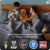 image:imageBedsure Queen Sheet Set Rayon Derived from Bamboo Cooling Sheets PureWoven Breathable amp Soft Deep Pocket Up to 16 Inches Hotel Luxury Silky Bedding for Hot Sleepers Coffee01  Dark Grey