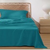 image:imageBedsure Queen Sheet Set Rayon Derived from Bamboo Cooling Sheets PureWoven Breathable amp Soft Deep Pocket Up to 16 Inches Hotel Luxury Silky Bedding for Hot Sleepers Coffee18  Turquoise