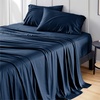 image:imageBedsure Queen Sheet Set Rayon Derived from Bamboo Cooling Sheets PureWoven Breathable amp Soft Deep Pocket Up to 16 Inches Hotel Luxury Silky Bedding for Hot Sleepers Coffee07  Navy