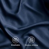 image:imageBedsure Queen Sheet Set Rayon Derived from Bamboo Cooling Sheets PureWoven Breathable amp Soft Deep Pocket Up to 16 Inches Hotel Luxury Silky Bedding for Hot Sleepers Coffee07  Navy