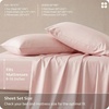 image:imageBedsure Queen Sheet Set Rayon Derived from Bamboo Cooling Sheets PureWoven Breathable amp Soft Deep Pocket Up to 16 Inches Hotel Luxury Silky Bedding for Hot Sleepers Coffee11  Pink