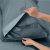 image:imageBedsure Queen Sheet Set Rayon Derived from Bamboo Cooling Sheets PureWoven Breathable amp Soft Deep Pocket Up to 16 Inches Hotel Luxury Silky Bedding for Hot Sleepers Coffee05  Dusty Blue