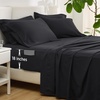 image:imageBedsure Deep Pocket Twin Sheets  4 Piece Prewashed UltraSoft Twin Sheets Set Fits Mattresses Up to 18 Inches Thick Breathable amp Secure Fit Hotel Luxury Bedding LinenBlack