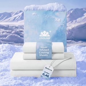 image:imageBedsure Cooling Sheets for Hot Sleepers Silver Infused Bed Sheets QMaxgt046 Luxury Soft amp Silky Smooth King Size Sheets Set Deep Pocket Up to 16 Inches 4 Pieces LinenWhite