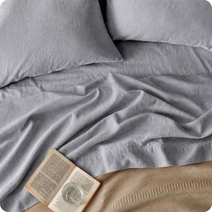 image:imageBedsure Linen Sheets California King Size  Cotton Linen Blend Bed Sheets Anti  Pilling UltraSoft amp Breathable 16 Deep Pocket PureWoven Natural Texture Improves with Use 4 Pieces05  Grey