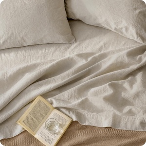 image:imageBedsure Linen Sheets California King Size  Cotton Linen Blend Bed Sheets Anti  Pilling UltraSoft amp Breathable 16 Deep Pocket PureWoven Natural Texture Improves with Use 4 Pieces01  Linen Beige