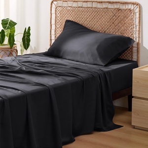 image:imageBedsure Queen Sheet Set Rayon Derived from Bamboo Cooling Sheets PureWoven Breathable amp Soft Deep Pocket Up to 16 Inches Hotel Luxury Silky Bedding for Hot Sleepers Coffee09  Black