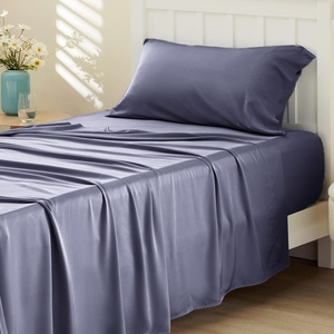 image:imageBedsure Queen Sheet Set Rayon Derived from Bamboo Cooling Sheets PureWoven Breathable amp Soft Deep Pocket Up to 16 Inches Hotel Luxury Silky Bedding for Hot Sleepers Coffee01  Dark Grey