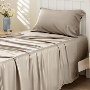 image:imageBedsure Queen Sheet Set Rayon Derived from Bamboo Cooling Sheets PureWoven Breathable amp Soft Deep Pocket Up to 16 Inches Hotel Luxury Silky Bedding for Hot Sleepers Coffee17  Simply Taupe