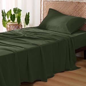 image:imageBedsure Queen Sheet Set Rayon Derived from Bamboo Cooling Sheets PureWoven Breathable amp Soft Deep Pocket Up to 16 Inches Hotel Luxury Silky Bedding for Hot Sleepers Coffee22  Olive Green