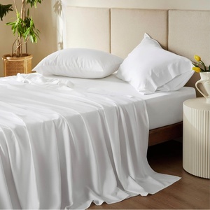 image:imageBedsure Queen Sheet Set Rayon Derived from Bamboo Cooling Sheets PureWoven Breathable amp Soft Deep Pocket Up to 16 Inches Hotel Luxury Silky Bedding for Hot Sleepers Coffee02  White