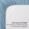 image:imageBedsure Striped Sheets Queen SizeFits Mattresses Up to 16 Deep4 Piece Breathable Bed Sheets Imitation Cotton Textured Jacquard Dobby Stripe Bedsheet amp Pillowcases for KidsWomenMenBeigeStriped  Dark Blue