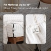 image:imageBedsure Striped Sheets Queen SizeFits Mattresses Up to 16 Deep4 Piece Breathable Bed Sheets Imitation Cotton Textured Jacquard Dobby Stripe Bedsheet amp Pillowcases for KidsWomenMenBeigeStriped  White