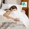 image:imageBedsure Striped Sheets Queen SizeFits Mattresses Up to 16 Deep4 Piece Breathable Bed Sheets Imitation Cotton Textured Jacquard Dobby Stripe Bedsheet amp Pillowcases for KidsWomenMenBeigeWhite