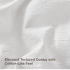 image:imageBedsure Striped Sheets Queen SizeFits Mattresses Up to 16 Deep4 Piece Breathable Bed Sheets Imitation Cotton Textured Jacquard Dobby Stripe Bedsheet amp Pillowcases for KidsWomenMenBeigeWhite