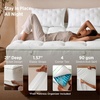 image:imageBedsure 2in1 Mattress Topper 5 Inch King Size Memory Foam Mattress Topper 3 Inch Memory Foam  2 Inch Viscose Made from Bamboo Mattress Topper Pad Flippable Memory Foam with Dual Comfort WhiteWhite
