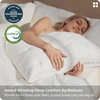 image:imageBedsure Adjustable Pillow Queen Size for Back Stomach Side Sleepers CertiPURUS Memory Foam amp Down Alternative DualFill100 Cotton Cover PureWoven 3557 Inches Custom Height 26x171 PackWhite
