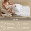 image:imageBedsure Adjustable Pillow Queen Size for Back Stomach Side Sleepers CertiPURUS Memory Foam amp Down Alternative DualFill100 Cotton Cover PureWoven 3557 Inches Custom Height 26x171 PackWhite