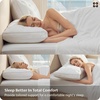 image:imageBedsure Adjustable Pillow Queen Size for Back Stomach Side Sleepers CertiPURUS Memory Foam amp Down Alternative DualFill100 Cotton Cover PureWoven 3557 Inches Custom Height 26x171 PackWhite