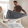 image:imageBedsure Bundle of Satin Pillowcase 20x30 amp 1 Sherpa Fleece Blanket 50x60