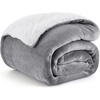 image:imageBedsure Bundle of Satin Pillowcase 20x30 amp 1 Sherpa Fleece Blanket 50x60