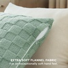 image:imageBedsure Cooling Cotton Waffle King Blanket amp Throw Pillow Covers 18x18 Inch Pack of 2 Green