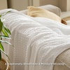 image:imageBedsure Cooling Cotton Waffle King Blanket amp Throw Pillow Covers 18x18 Inch Pack of 2 Green
