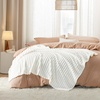 image:imageBedsure Fleece Blanket amp Throw Pillow Covers Off White