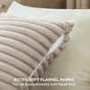 image:imageBedsure Linen Fleece Blanket amp Throw Pillow Covers Line