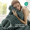 image:imageBedsure Mallard Green Fleece Blanket amp Throw Pillow Covers Sage Green