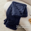image:imageBedsure Navy Blue Fleece Blanket amp Throw Pillow Covers Navy Blue