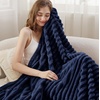 image:imageBedsure Navy Blue Fleece Blanket amp Throw Pillow Covers Navy Blue