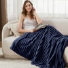 image:imageBedsure Navy Blue Fleece Blanket amp Throw Pillow Covers Navy Blue